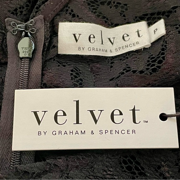 LBD Alert! Black Lined Lace Dress by Velvet NWT Size: P - Picture 9 of 15